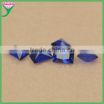 Wholesale artificial blue corundum rectangle shape industrial sapphire