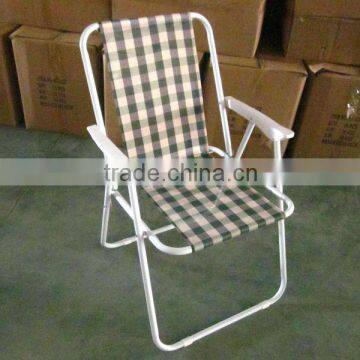 Gird pattern outdoor chair,striped folding chair