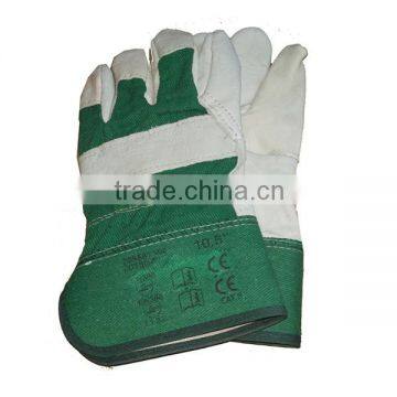 Large cow Grain Leather Driver Gloves with safety rubberized cuff