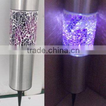 solar stainless steel stake lamp solar mosaic stake light SO2490R