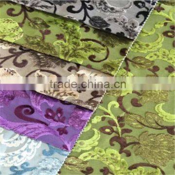 two tone jacquard velvet fabric