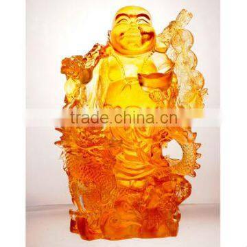 Crystal Smiling Buddha /Buddha Statue for Fortune