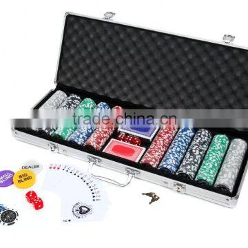 Trademark Poker 500pcs ABS 11.5-Gram Dice-Striped Chips in Aluminum Case numbered board game