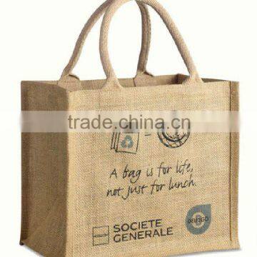 100%Natural jute shopping bag / shopping bag /jute bag