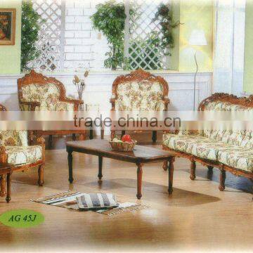 Teak Sofa Set Classic Design Romawi Mesir 3 Indoor Furniture