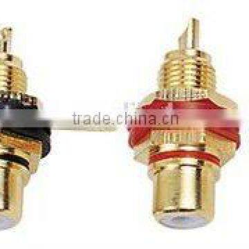 rca connector brass material gold plating