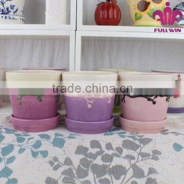 Round shape ceramic cute vase