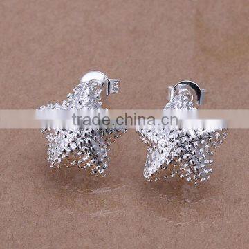 jewelry wholesale fashion women star stud earrings 925 silver