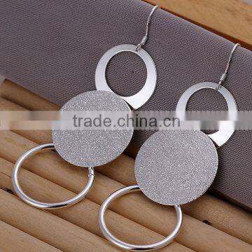 925 hook dangle o silver earrings