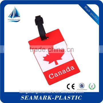 2016 promotional custom rubber pvc name card luggage tag for travel