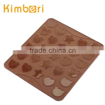 100% food grade different shape silicone macaron baking mat