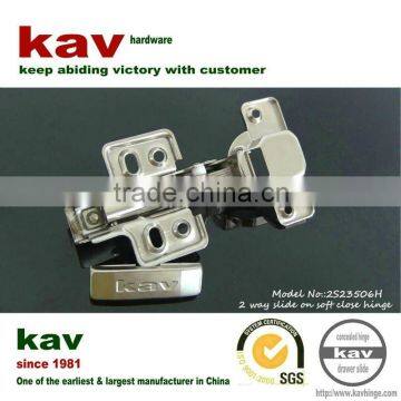 adjustable two way hinge, cabinet door concealed hinge, silent hydraulic hinge