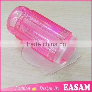 Cute pink jelly nail stamper transparent clear jelly stamper                        
                                                Quality Choice