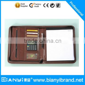 Custom Printing Diary Company Embossed Logo Leather Portfolio