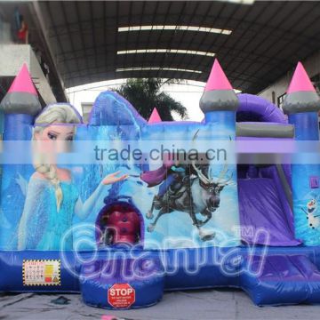 Purple forzen inflatable bouncy slide, princess inflatable bouncy castle, frozen inflatable bouncer