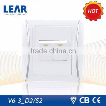 Anti fire 2 gang led electric switch