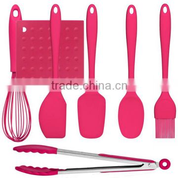 Personalized easy cleaning silicone pink bbq tool set                        
                                                Quality Choice