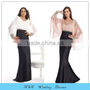 ED726 Latest vestido de festa Satin Arabic Evening Dress Plus Size Long Sleeve Dubai Sexy Party Dresses Evening Gowns