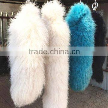 Vintage bag charm fox fur keychain