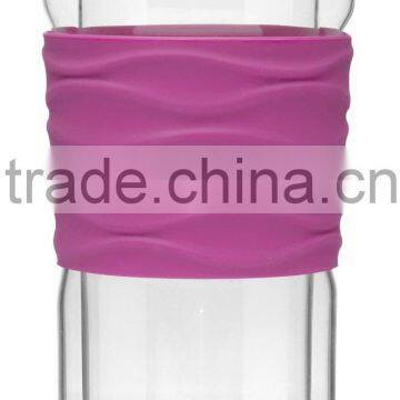 insulated glass double wall mug, insulated glass tumbler