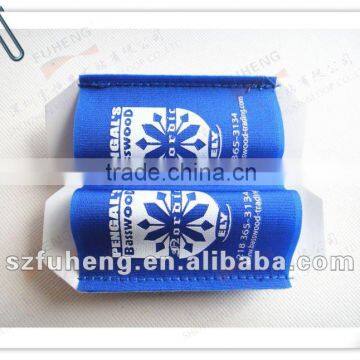 Blue ski holder for nordic and cross country ski sleeves