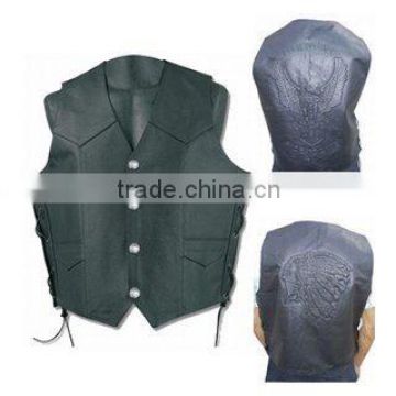 Leather Vest in Cowhide Leather