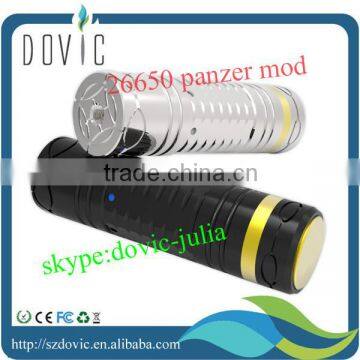 Black 26650 Panzer Mod Stainless 26650 Panzer Mod With Gold Ring /magnetic Switch,in Stock photo-5