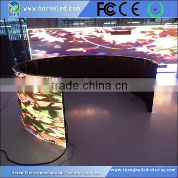 indoor curve led screen for rental install