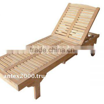 Teak Sun Lounger code ONL 009 for outdoor