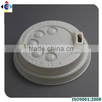 food grade PS material disposable button plastic lid of 8oz 12oz paper cup