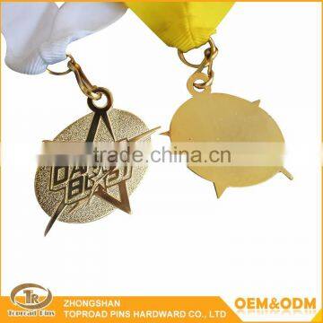 Zhongshan Supplier Custom Star Medal Gold Dancing Game Souvenir Sports Metal Dance Medal Bulk