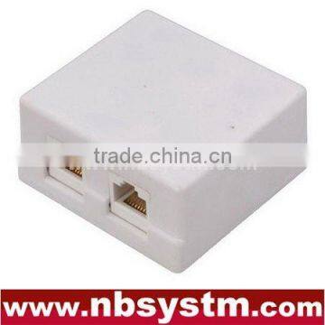 2 ports Surface Box with 2pcs RJ45 keystone jack or without