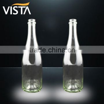 Clear 750ml empty bottles of champagne