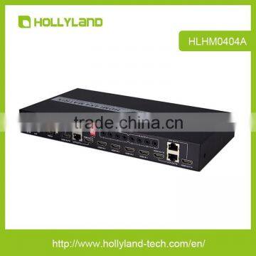 With over 50m single Cat5e extending 4x4 HDMI Switch