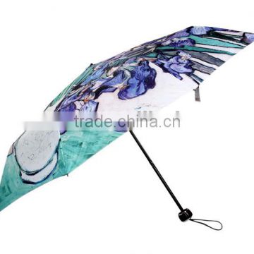 Creative Umbrella 2014 oil painting Hot Sale Promotion Folding Umbrella