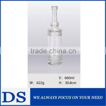 Hotsale lead free glass alcohol bottle