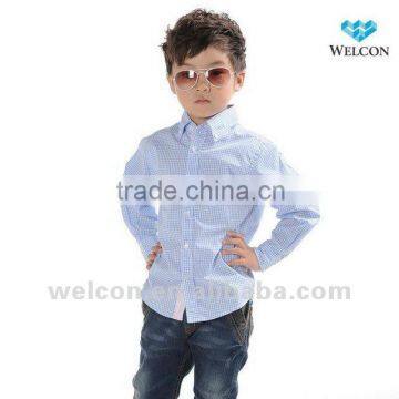 long sleeve new fashion design brand children shirt 100% cotton children clothing for boy