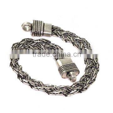 Authentic Thick Snake 80 % Sterling Silver Antique Chain Bracelet