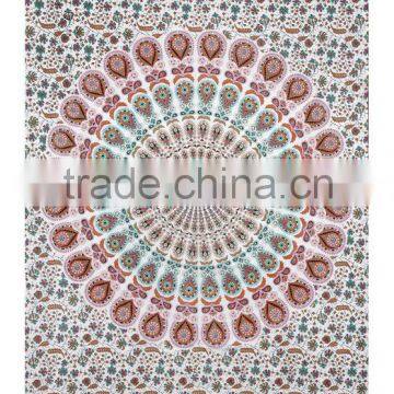 Tapestry Wall Hanging Hippie Twin Single Mandala Sheet Bedspread Cotton Elephant Mandala Manufacturer Export Supplier Dorm