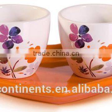 Italy romatic valentine ceramic coffee cup and saucers heart shape