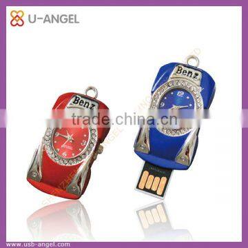 Metal usb disk 1gb crystal usb pen car stick gift Jewelry Keychain Usb