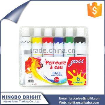 high quality 6 Gouache Paint Tube Set