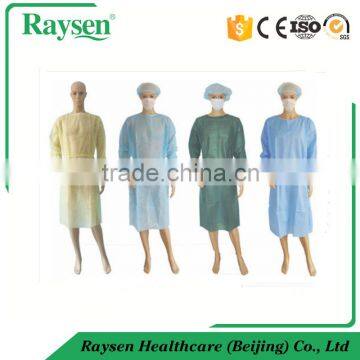 Disposable yellow waterproof isolation gown