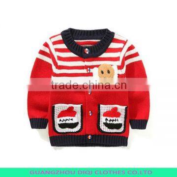 Fashion New Design 1/4 Zip Stripes Knitting Boys Pullover Sweater photo-4