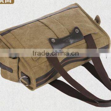 Waxed Canvas Duffel Bag Canvas Tote Bag With Leather Handle photo-6