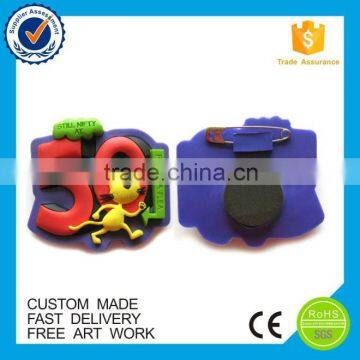 3D soft pvc souvenir fridge magnet for custom