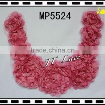 2013 Red chiffon flower collar