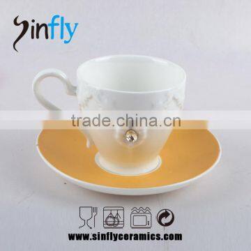 Elegant Ceramic Coffee Set With Saucer photo-4
