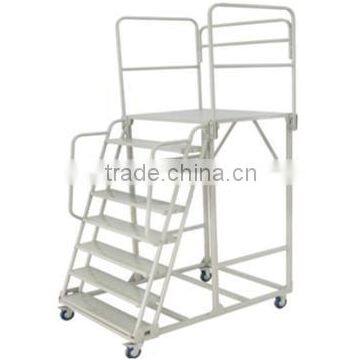 RH-LT03 Step Metal Ladder Truck,Climbing Ladder Trolley