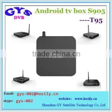 Newest android tv box S905 T95 Android 5.1 kodi 16.0 tv box Quad core 1GB/8GB with factory price s905 android tv box